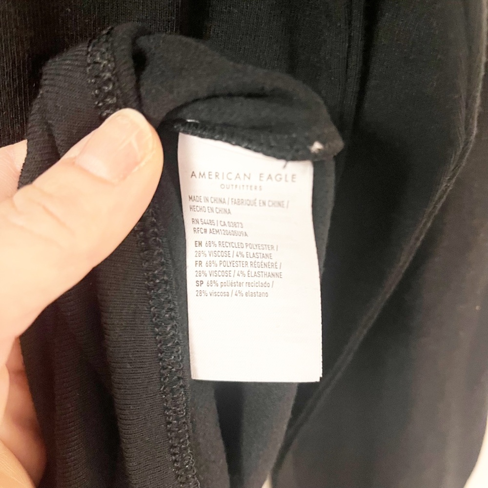 American Eagle Soft Long Sleeve T-Shirt Crewneck Black NWT Size Large - Picture 5 of 8
